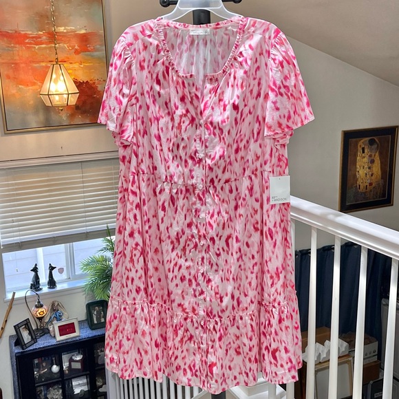 🌞NWT🌞 89TH + MADISON Ruffle Button Front Dress  Size 2X - Picture 7 of 7